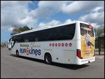 Setra 416 GT-HD von Eurolines aus Tschechien in Rostock am 13.04.2014