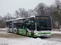 Neuwagen der VGB: MB C2 GÜ Wagen PM-RB 168, hier am 6.1.16, Bad Belzig Busbhf.