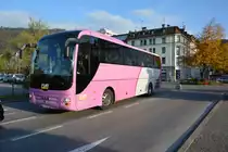 Dieser MAN Lion's Coach (LA-350AZ) aus Landeck wurde am 11.10.2015 in Bregenz am Bahnhof gesehen.
