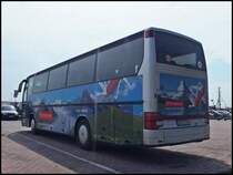 Setra 312 HD von Holiday Reisen aus Deutschland (ex Ruffiner/Schweiz) im Stadthafen Sassnitz am 20.04.2014