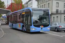 Am 13.10.2015 fährt CK-917-PP auf der Linie 604 nach Saint-Louis. Aufgenommen wurde ein Mercedes Benz Citaro Facelift / Avenue de Bâle in Saint-Louis.
