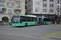 Am 13.10.2015 fährt BS-6668 auf der Linie 36. Aufgenommen wurde ein Mercedes Benz Citaro G CNG / Schifflände Basel.
