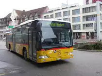 Postauto - Mercedes Citaro  AG  345738 unterwegs auf Dienstfahrt in Brugg am 16.01.2016