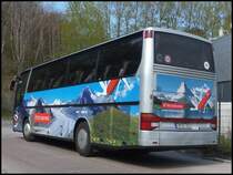 Setra 312 HD von Holiday Reisen aus Deutschland (ex Ruffiner/Schweiz) im Stadthafen Sassnitz am 20.04.2014