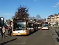 RNV Mercedes Benz Citaro 2 G 8191 und 8190 am 29.01.16 in Heidelberg