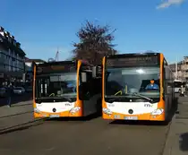 RNV Mercedes Benz Citaro 2 G 8191 und 8190 am 29.01.16 in Heidelberg