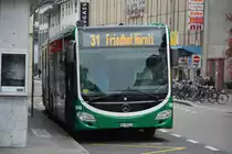 Am 13.10.2015 fährt BS-99314 auf der Linie 31. Aufgenommen wurde ein Mercedes Benz Citaro G der 2. Generation / Claraplatz Basel.
