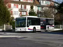 SBB - Mercedes Citaro AG 370309 unterwegs auf der Linie 1 in Zofingen am 23.01.2016