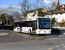 SBB - Mercedes Citaro AG 389222 unterwegs auf der Linie 13 bei der Bushaltestelle beim Bahnhof in Zofingen am 23.01.2016