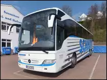 Mercedes Tourismo von Schmidt aus Deutschland im Stadthafen Sassnitz am 22.04.2014