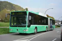 Am 13.10.2015 fährt BS-6681 auf der Linie 38. Aufgenommen wurde ein Mercedes Benz Citaro G CNG / B34 höhe Grenzach-Wyhlen.
