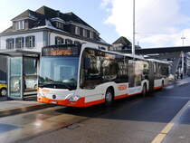 BSU - Mercedes Citaro Nr.38  SO 172038  unterwegs auf der Linie 1 beim Bahnhof Solothurn am 23.01.2016