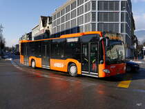 RBS - Mercedes Citaro Nr.201  BE  800201 unterwegs auf der Linie 8 beim Bahnhof Solothurn am 23.01.2016