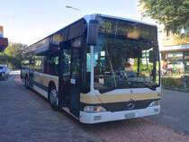 AZZK Zollikon, Mercedes-Benz Citaro (Nr. 46/ZH 161346, 2001) am Di 8. September 2015 am Bahnhof Küsnacht ZH. Während die älteren AZZK-Citaros noch über Plättlianzeigen verfügen, besitzt Citaro Nr. 46 bereits eine LCD-Anzeige. 