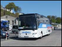 Mercedes Tourismo von Hebbel aus Deutschland im Stadthafen Sassnitz am 27.04.2014
