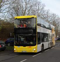 BVG MAN Lions City DD 3535 am 06.02.16 in Frankfurt am Main Unfallklinik