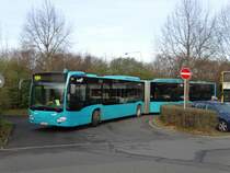 VGF In der City Bus Mercedes Benz Citaro 2 G 414 am 06.02.16 in Frankfurt am Main Unfallklinik