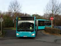 VGF In der City Bus Mercedes Benz Citaro 2 G 414 am 06.02.16 in Frankfurt am Main Unfallklinik