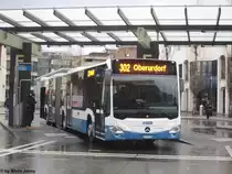 VBZ/Limmatbus Nr. 55 (Mercedes Citaro C2 O530G) am 12.1.2016 beim Bhf. Dietikon
