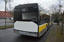 Dieser Bus ist neu bei der VTF (TF-VG 121) und wurde am 06.02.2016 am Hauptbahnhof in Potsdam gesichtet. Aufgenommen wurde ein neuer Solaris Urbino 18.