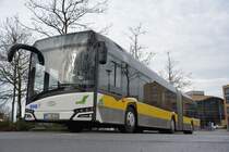 Dieser Bus ist neu bei der VTF (TF-VG 121) und wurde am 06.02.2016 am Hauptbahnhof in Potsdam gesichtet. Aufgenommen wurde ein neuer Solaris Urbino 18.