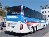 Mercedes Tourismo von Hebbel aus Deutschland im Stadthafen Sassnitz am 27.04.2014