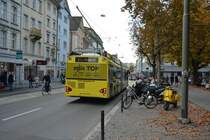 Am 14.10.2015 fährt dieser Solaris Trollino mit der Nummer  179  auf der Linie 1. Aufgenommen an der Stadthausstrasse Winterthur.
