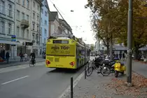 Am 14.10.2015 fährt dieser Solaris Trollino mit der Nummer  179  auf der Linie 1. Aufgenommen an der Stadthausstrasse Winterthur.
