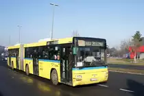 Serbien / Stadtbus Belgrad / City Bus Beograd: MAN SG 313 - Wagen 1306 der GSP Belgrad, aufgenommen im Januar 2016 in der Nähe der Haltestelle  Blok 21  in Belgrad.