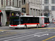 VBSG - MAN Lion`s City Nr.289  SG 198289 unterwegs auf der Linie 2 in der Stadt St.Gallen am 24.01.2016