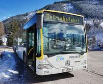 Mercedes-Benz O 530 I von POSTBUS am 12.2.2016 bei der Haltestelle Bad Hofgastein Angertal/Judau.