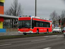 Berufsfeuerwehr Stuttgart Großraum-Rettungstransportwagen (GRTW) Mercedes Benz Citaro 1 am 13.02.16 in Stuttgart Degerloch