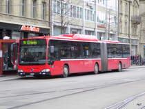 Bern mobil - Mercedes Citaro Nr.861  BE 671861 unterwegs auf der Linie 19 in der Stadt Bern am 11.02.2016