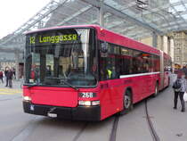 Bern mobil - Volvo-Hess Nr.268  BE 572268 unterwegs auf der Linie 12 in der Stadt Bern am 11.02.2016