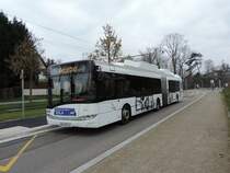 Strassburg 15/02/16 : einer der 8 neuen CNG getriebene Solaris Urbino 18 III die von der CTS auf der Linie 15 eingesetzt werden.