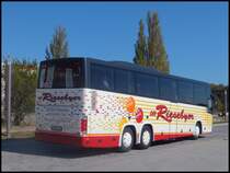 Volvo 9900 von Der Riesebyer aus Deutschland im Stadthafen Sassnitz am 03.05.2014