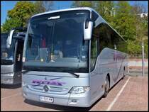 Mercedes Tourismo von Weiss aus Österreich im Stadthafen Sassnitz am 03.05.2014