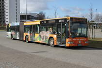 Mercedes-Benz O 530 I(Citaro)Stand am 26.02.2016 als Linie 49 von Rostock Hauptbahnhof Sd nach Rostock Ltten-Klein Zentrum in Hhe Rostock Hauptbahnhof Sd.