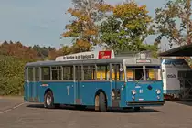 Der FBW B71U Nr. 81 von vbl-historic transportierte am 26. Oktober 2013 die Mitglieder des Vereins zum Aussenlager des Verkehrhauses in Rain. Hier ist er kurz vor der Rückfahrt nach Luzern zu sehen.