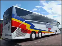 Setra 516 HD von Eurobus aus der Schweiz im Stadthafen Sassnitz am 13.05.2014