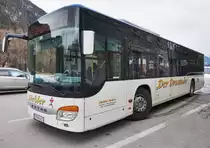 Setra S 415 NF von Siebler Reisen unterwegs auf der Kfl. 5021 als Kurs 11 (Oberdrauburg Bahnhof - Gerlamoos), am 11.3.2016 bei der Haltestelle Oberdrauburg Bahnhof.