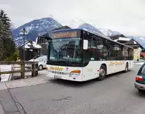 Setra S 415 NF von Siebler Reisen unterwegs auf der Kfl. 5021 als Kurs 11 (Oberdrauburg Bahnhof - Gerlamoos), am 11.3.2016 nahe der Haltestelle Berg im Drautal Mehrzweckhaus.
