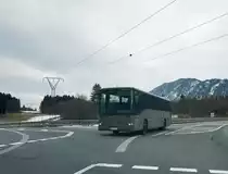 Mercedes-Benz Integro vom österreichischen Bundesheer, am 11.3.2016 zwischen Geifenburg und Radlach.