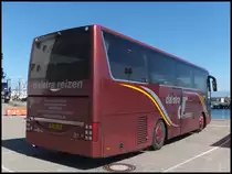 Van Hool T911 von Dalstra Reizen aus den Niederlanden im Stadthafen Sassnitz am 15.05.2014