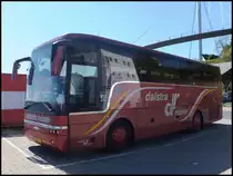 Van Hool T911 von Dalstra Reizen aus den Niederlanden im Stadthafen Sassnitz am 15.05.2014