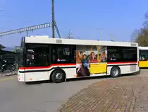 Postauto / Ortsbus Wohlen - MAN  AG  18814 unterwegs beim Bahnhof Wohlen am 11.03.2016