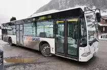 Mercedes-Benz O 530 I  Intersport Fleiss  von Lackner Reisen, unterwegs auf der SVV-Linie 555 (Bad Gastein Grüner Baum - Bad Hofgastein Busbf/Schlossalmbahn), am 13.3.2016 bei der Haltestelle Bad Gastein Grüner Baum.