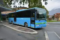 Am 15.10.2015 steht dieser Irisbus Crossway (DV-591LR) am Bahnhof Chiavenna in Italien.
