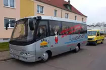 Ein Toyota Caetano Optima Bus am 12.03.2016 in Nordhausen.
