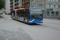 GR-156998 fährt am 16.10.2015 auf der Linie 1 durch Chur. Aufgenommen wurde ein Mercedes Benz Citaro G Facelift.
